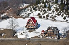 Snowy Village Royalty Free Stock Photos Snowy Village Royalty Free Stock Photos