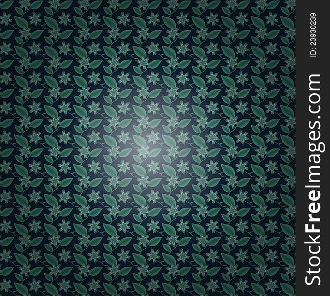 Dark background with floral seamless pattern. Dark background with floral seamless pattern