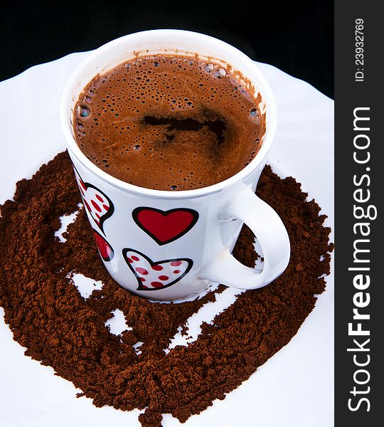 Cup of the Turkish coffee. Cup of the Turkish coffee
