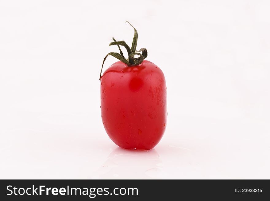 Fresh organic small tomatoes isolated. Fresh organic small tomatoes isolated