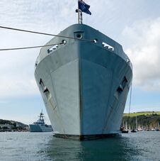 Warship At Dartmouth Royalty Free Stock Images Warship At Dartmouth Royalty Free Stock Images