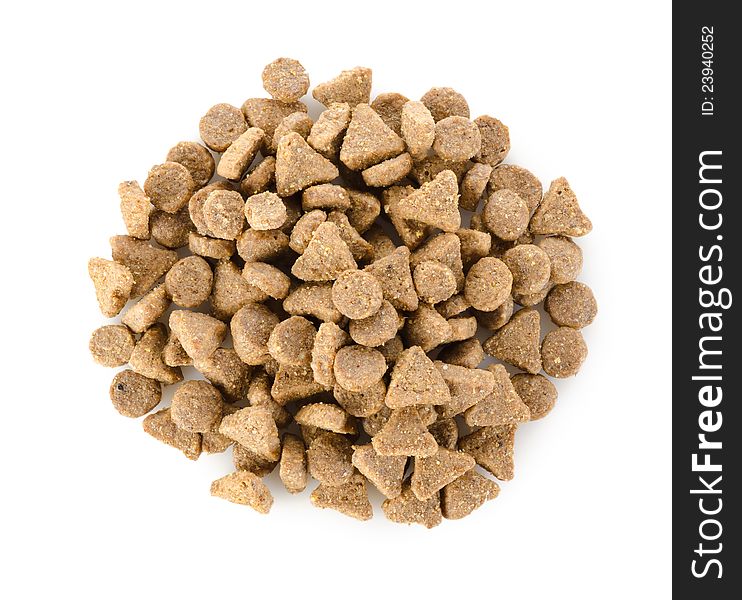 Pet food isolated on a white background