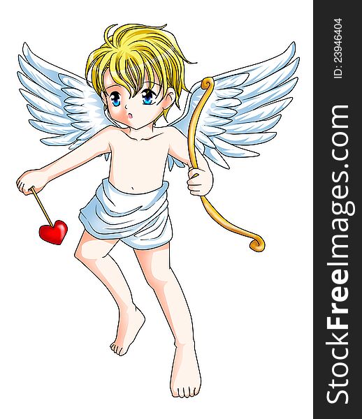 Cartoon illustration of a Cupid