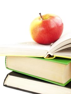 Books And Apple Royalty Free Stock Photo Books And Apple Royalty Free Stock Photo