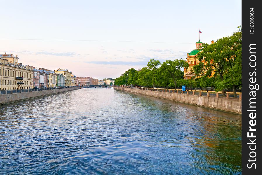 The river Fontanka in St. Petersburg. Russia. The river Fontanka in St. Petersburg. Russia