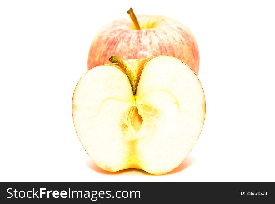 Photo of the Red apple on white background