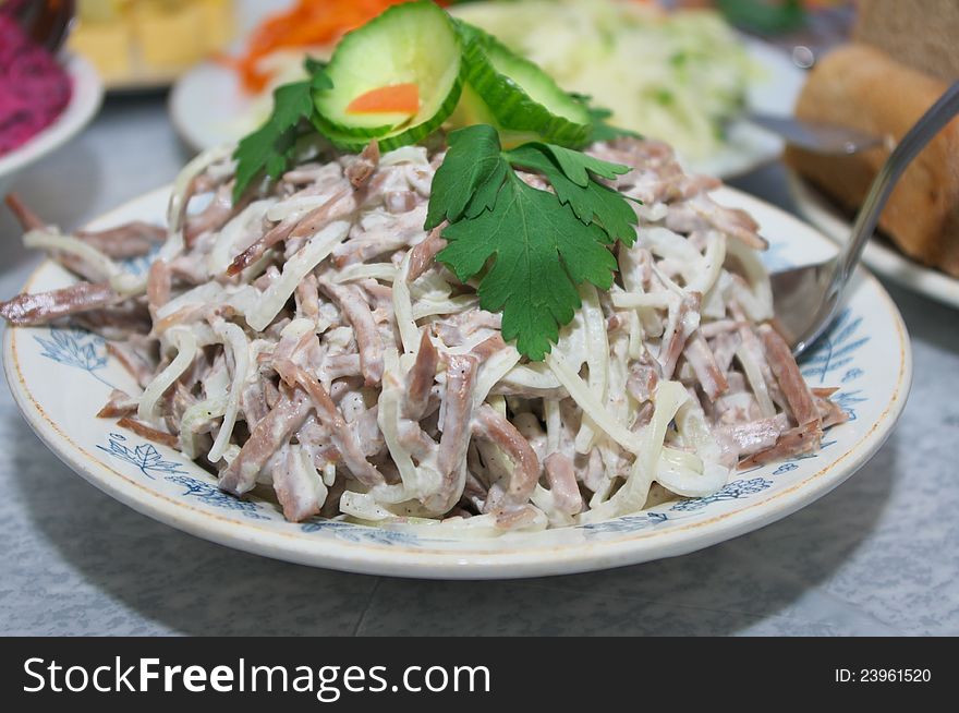 Photo of the Salad on table