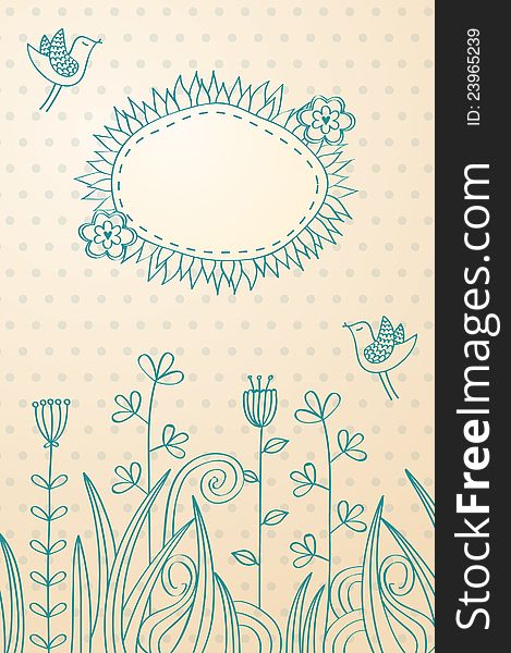 Cute Floral Greeting Card