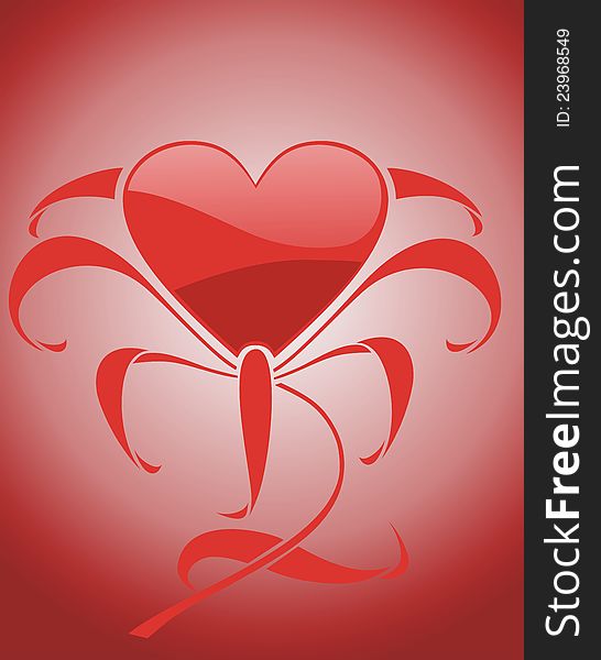 Valentine's day illustration with heart symbol. Valentine's day illustration with heart symbol