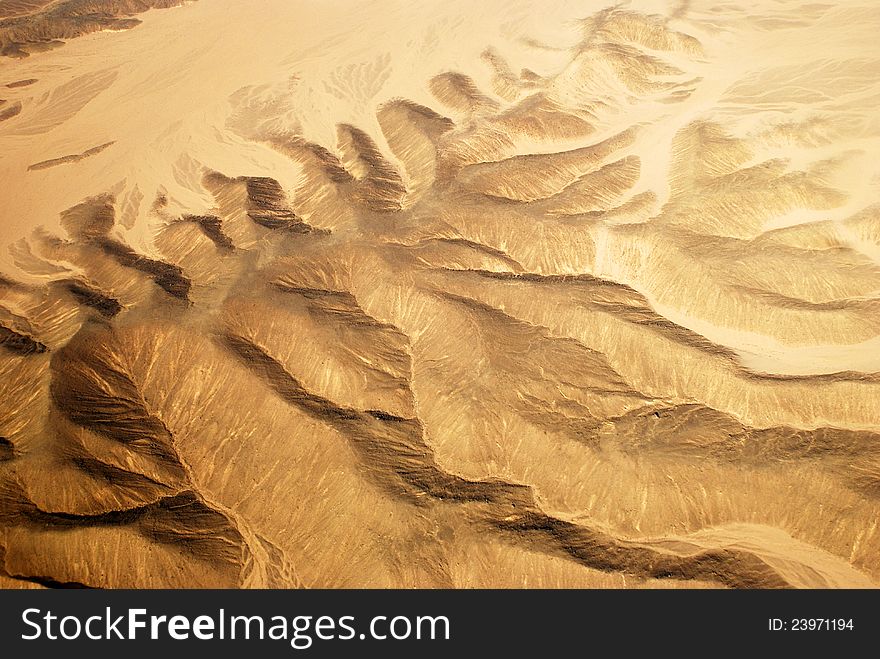 Egypt desert mountains form a plane