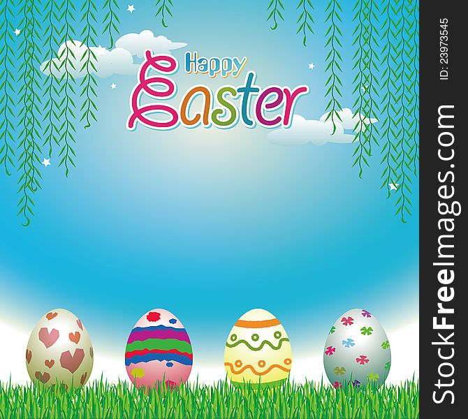 Easter Eggs Greeting Cards