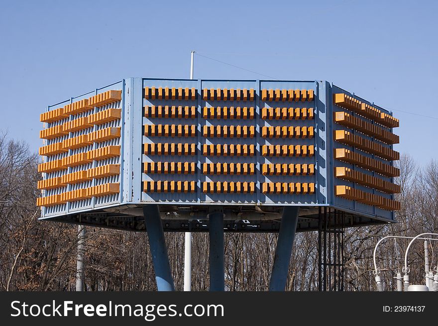 Capacitor tree at Fermi Lab in Batavia, IL, USA