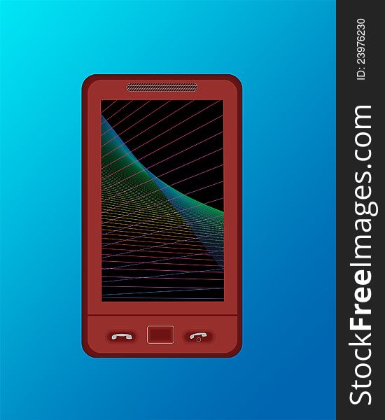 Mobile phone touch pad with display background