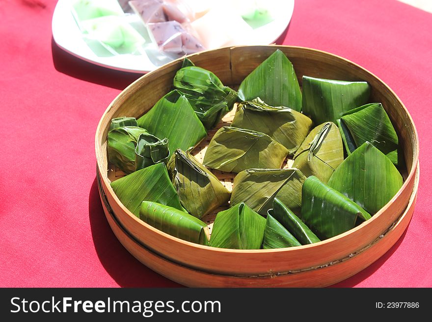 An Indonesian food is known as nogosari, a banana cake wrapped in banana leaves, originally from Java. An Indonesian food is known as nogosari, a banana cake wrapped in banana leaves, originally from Java.