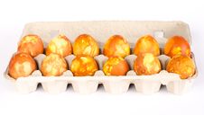 Carton Of Easter Eggs Royalty Free Stock Images