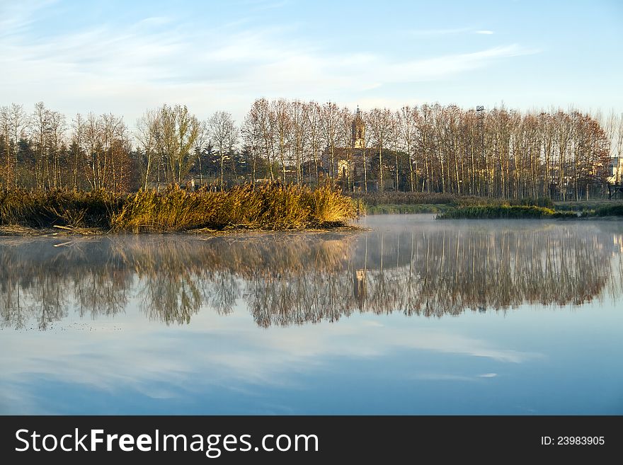 Lake Sils, Spain Barcelona, Panoramic Photography