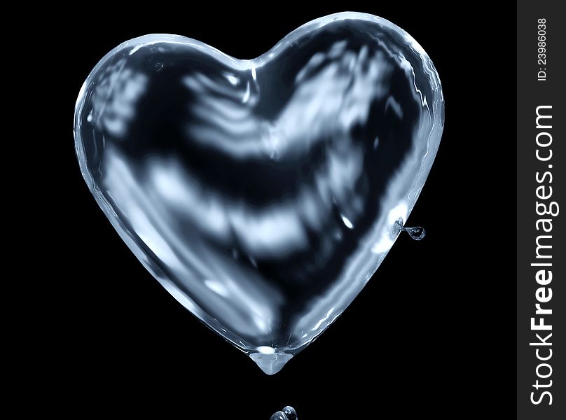 3d image of  water heart