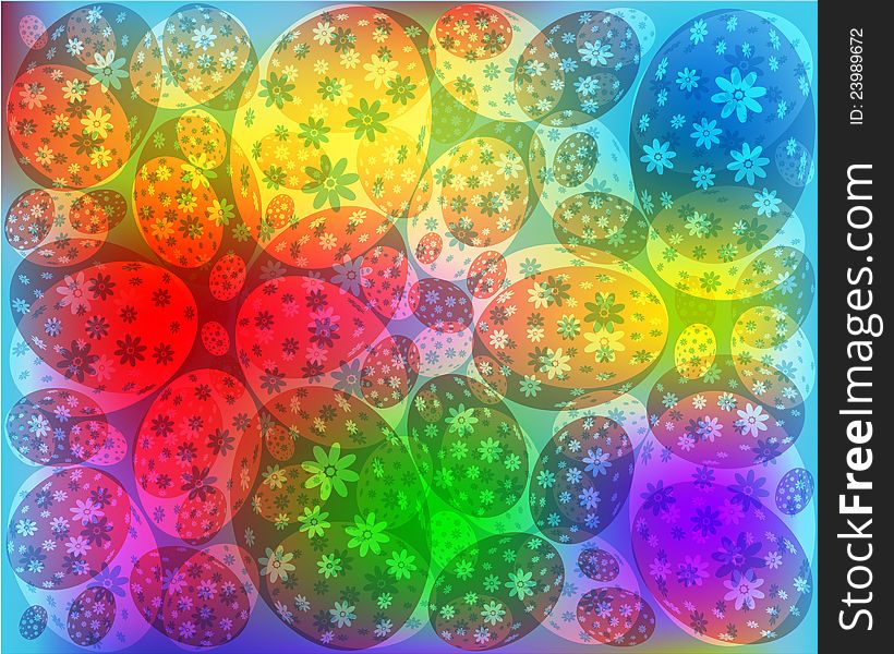 Easter Background With Eggs