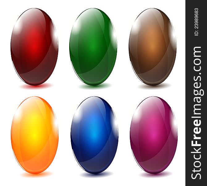 Elegant Glossy Easter Eggs