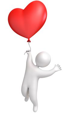 Man Flying In A Balloon Stock Image
