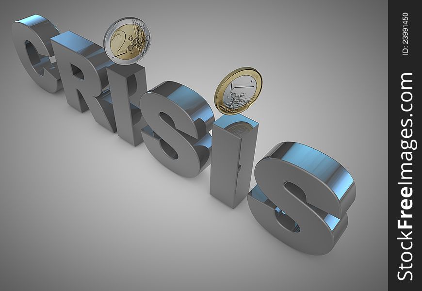 3d image of crisis word