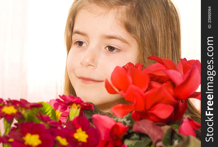 CHILD WITH FLOWERS