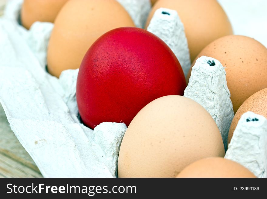 Red egg is a symbol of Easter. Red egg is a symbol of Easter