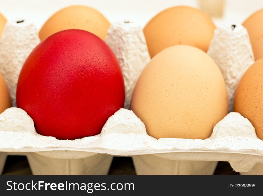 Red easter egg is a symbol of life