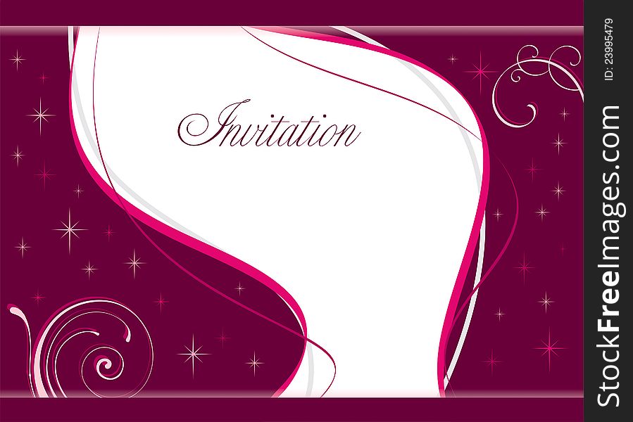 Illustration of elegant wedding invitation