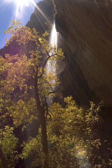 Autumn Waterfall Stock Photos