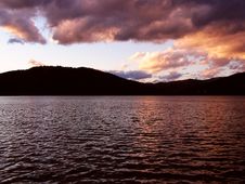 Sunset Over The Lake Royalty Free Stock Photography Sunset Over The Lake Royalty Free Stock Photography