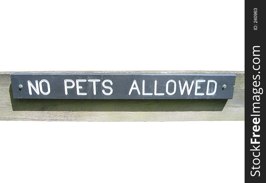 Pet sign.