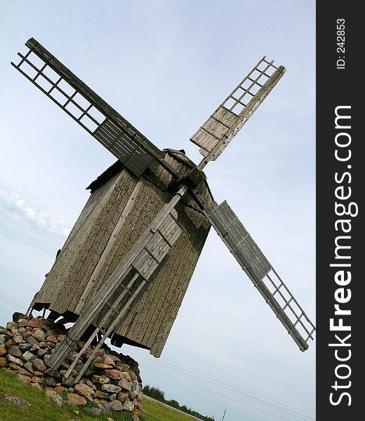 Old windmill on saaremaa, estonia