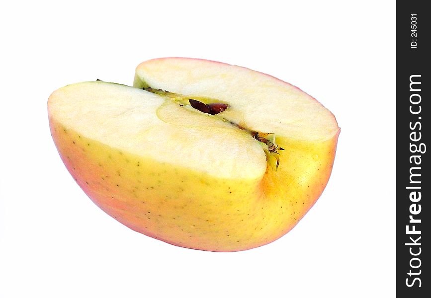 Apple cut in half