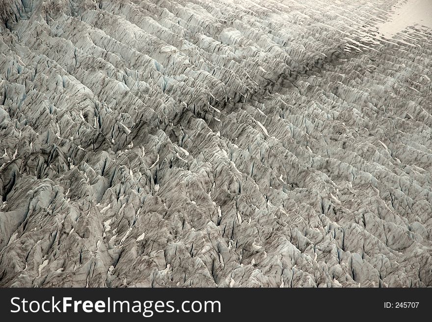 Crevasse pattern of Mendenhall Glacier