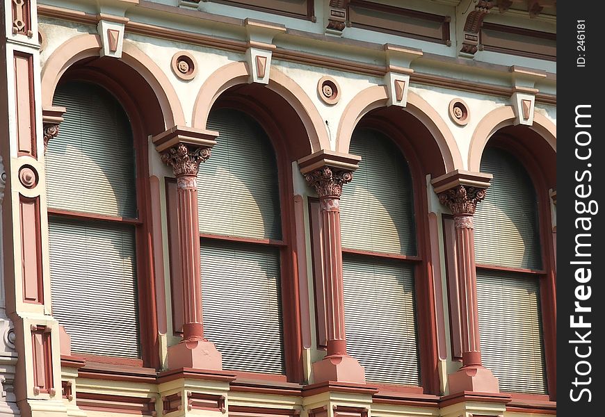 Nice restored historic windows on a downtown building