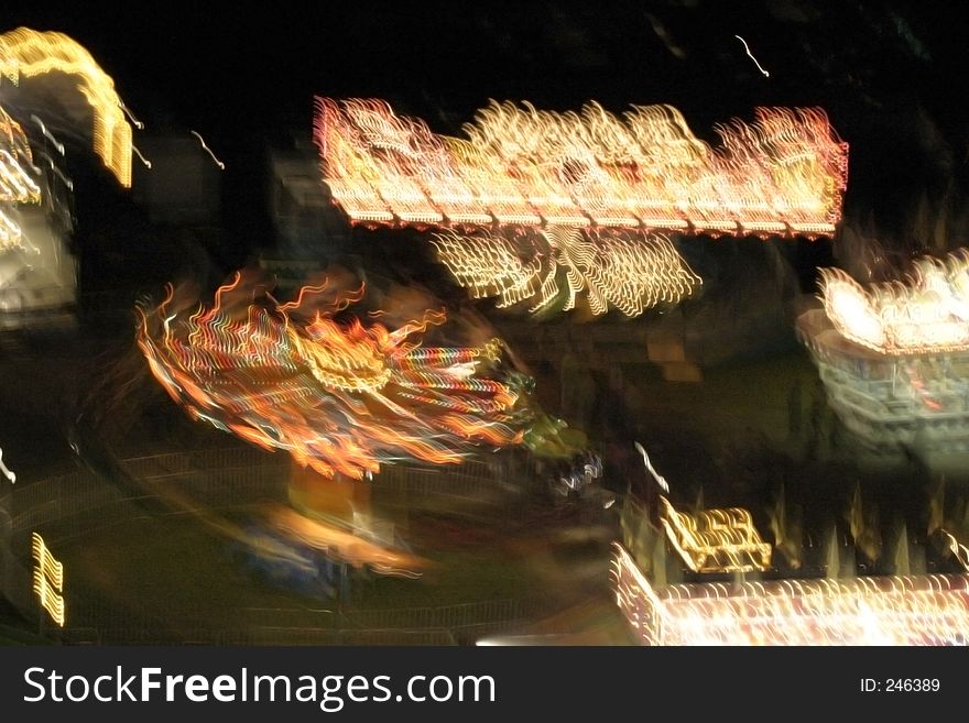 Blurred abstract of carnival lights