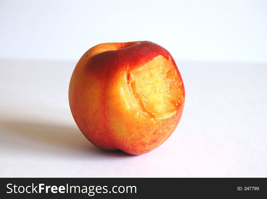 Bitten nectarine