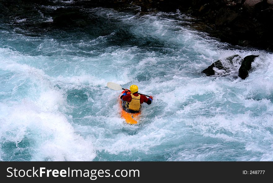 A kayaker