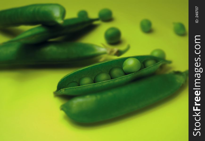 Studio shot of fresh garden peas. Studio shot of fresh garden peas