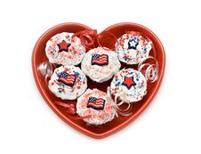 American Celebration Cupcakes Stock Photography