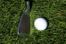 Golf Club And Ball Stock Images