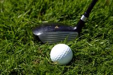 Golf Club And Ball Royalty Free Stock Images