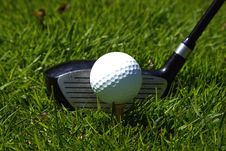 Golf Club And Ball Royalty Free Stock Photos