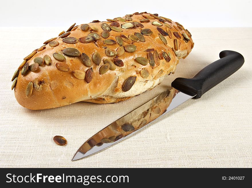 Pumpkin bread with seeds