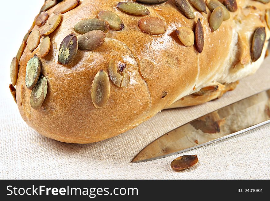 Pumpkin bread with seeds-nutritious product of rough grinding
