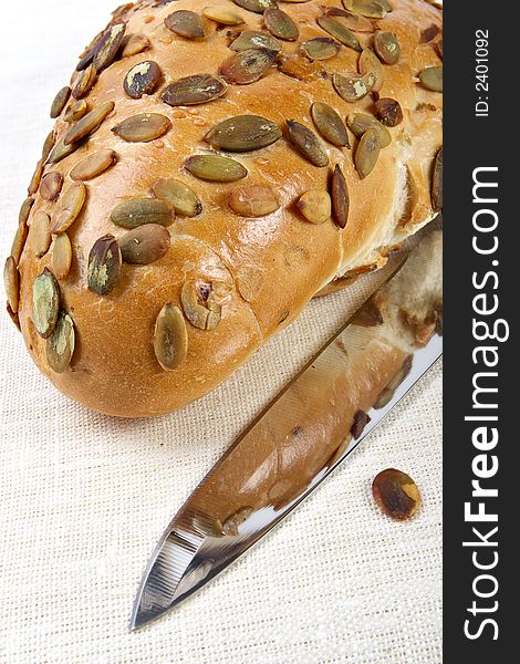 Pumpkin bread with seeds-nutritious product of rough grinding