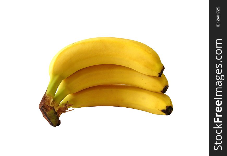 Isolated banana on white background