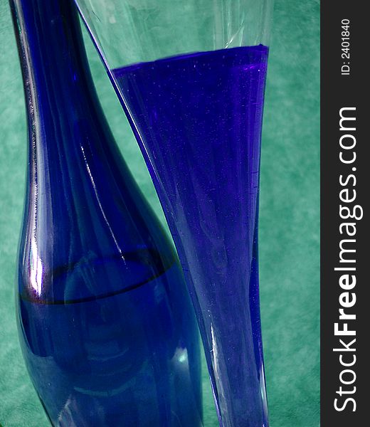 Blue Bottle And Glass