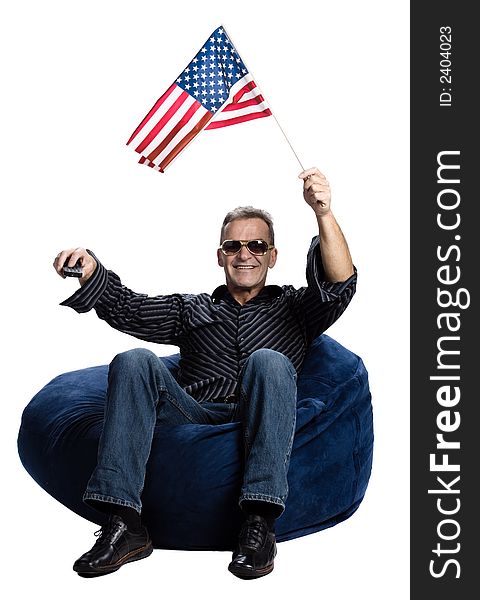 Man With An American Flag